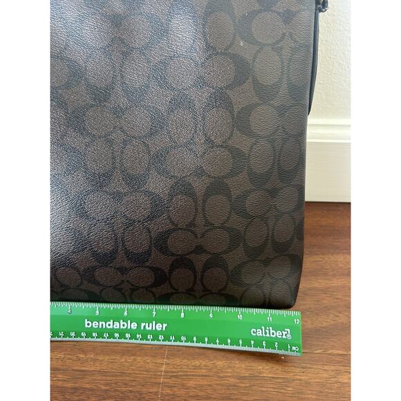 COACH F34938 Signature File Crossbody Leather Bag Brown Black CC No Hang Tag! - Picture 11 of 11